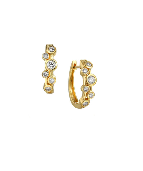 Cascade Diamond Hoop Earrings