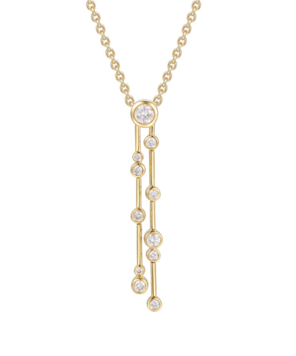 Cascade Multi-Drop Diamond Pendant