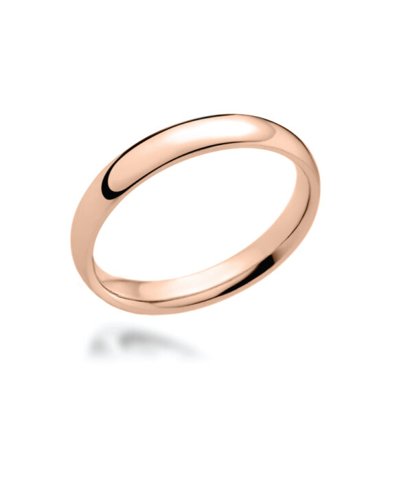 3mm Court Shaped Wedding Band – 18ct Rose Gold