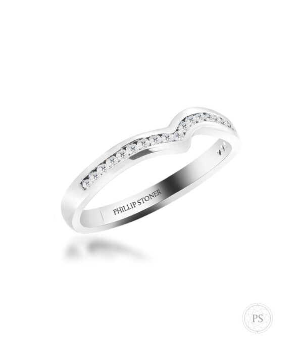 Twist Channel Set Diamond Wedding Band