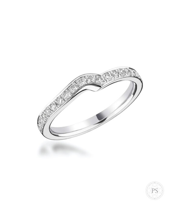 2.5mm Twist Pavé Set Diamond Wedding Band