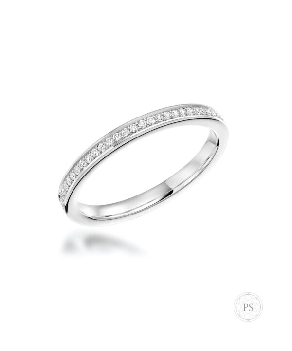 Luxe Slim Pavé Set Diamond Band