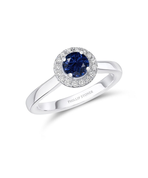 0.63ct Sapphire & Diamond Cluster Ring