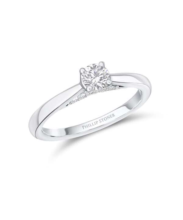 0.30ct D VS2 Round Brilliant Diamond Solitaire Ring