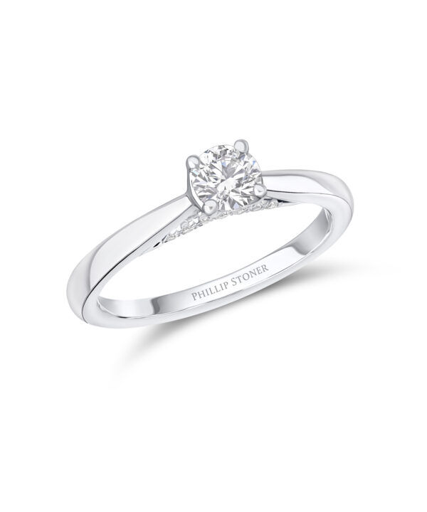 0.40ct E SI1 Round Brilliant Diamond Solitaire Ring