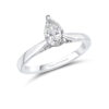 0.70ct G VS2 Pear Cut Diamond Solitaire Ring