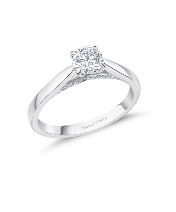 0.50ct F SI1 Round Brilliant Diamond Solitaire Ring