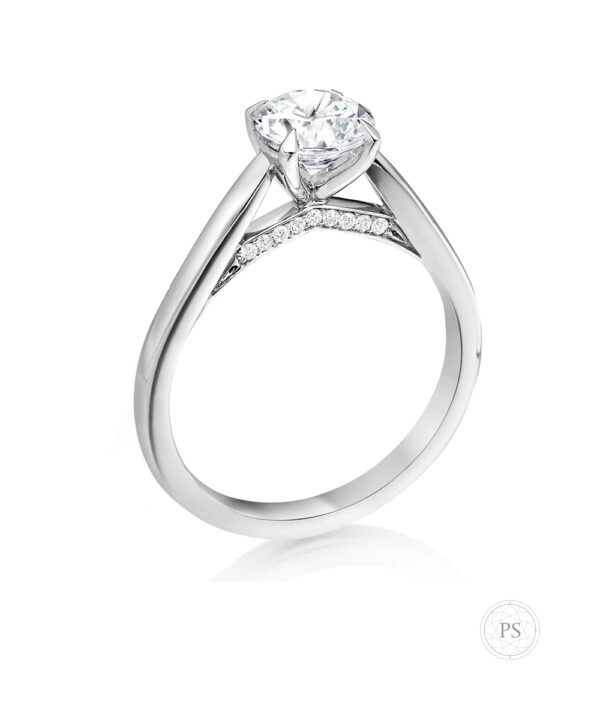 0.50ct F SI1 Round Brilliant Diamond Solitaire Ring - Image 2