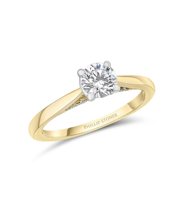 0.72ct F SI1 Round Brilliant Diamond Solitaire Ring