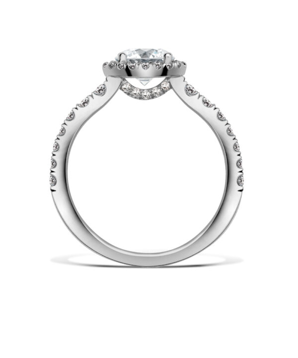 0.50ct E VS2 Round Brilliant Diamond Thea Halo Ring - Image 2