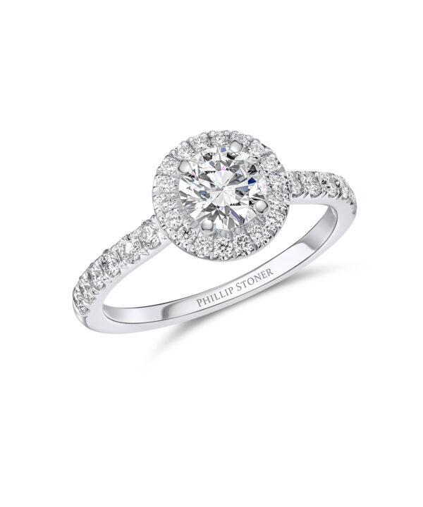 0.71ct G SI2 Round Brilliant Diamond Thea Halo Ring