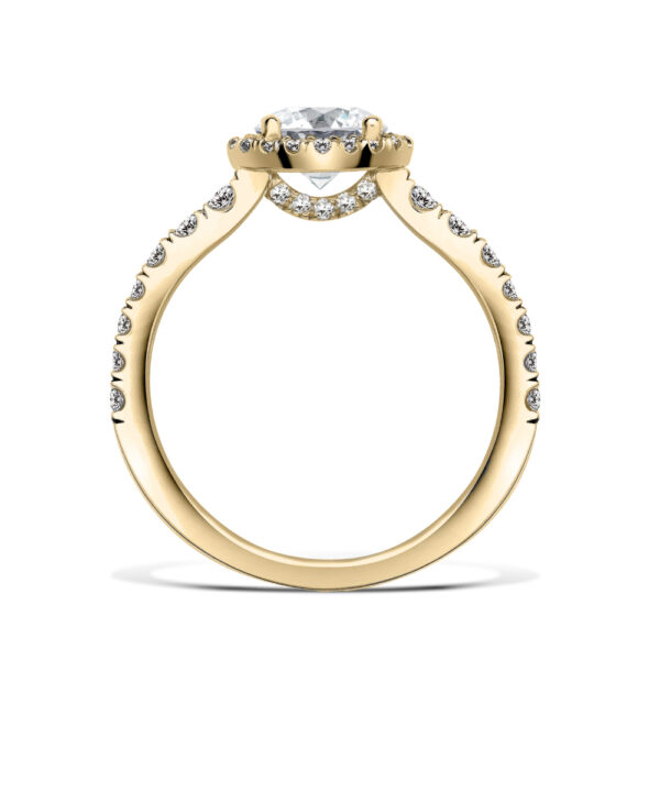 1.01ct G SI1 Round Brilliant Diamond Thea Halo Ring - Image 3