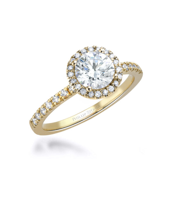 1.01ct G SI1 Round Brilliant Diamond Thea Halo Ring