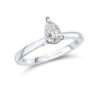 0.50ct G SI1 Pear Cut Diamond Solitaire Ring