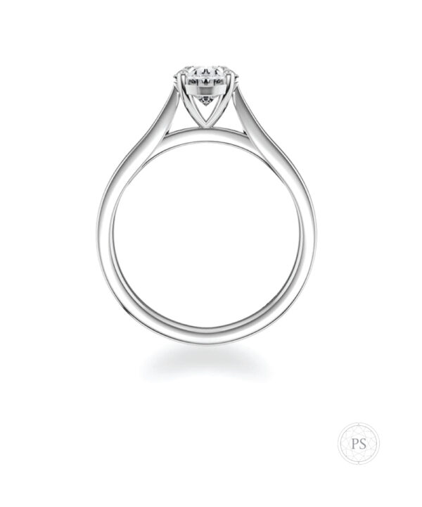 0.30ct F SI1 Oval Cut Diamond Engagement Ring - Image 2