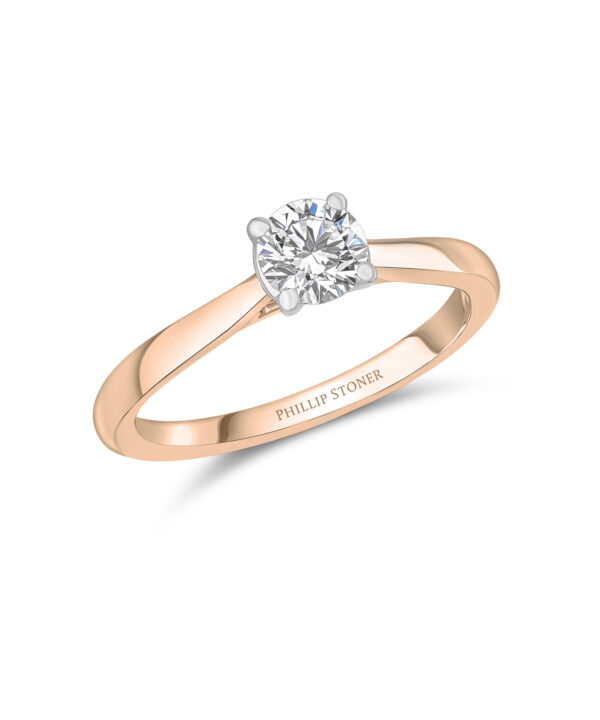 0.50ct F SI1 Round Brilliant Diamond Solitaire Ring