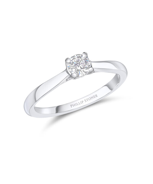 0.35ct E SI1 Round Brilliant Cut Diamond Solitaire Ring