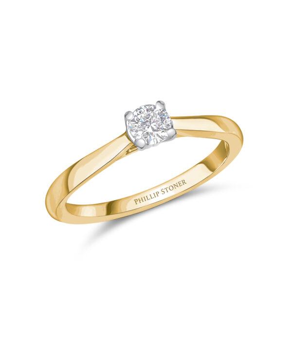 0.20ct F VS Round Brilliant Cut Diamond Solitaire Ring