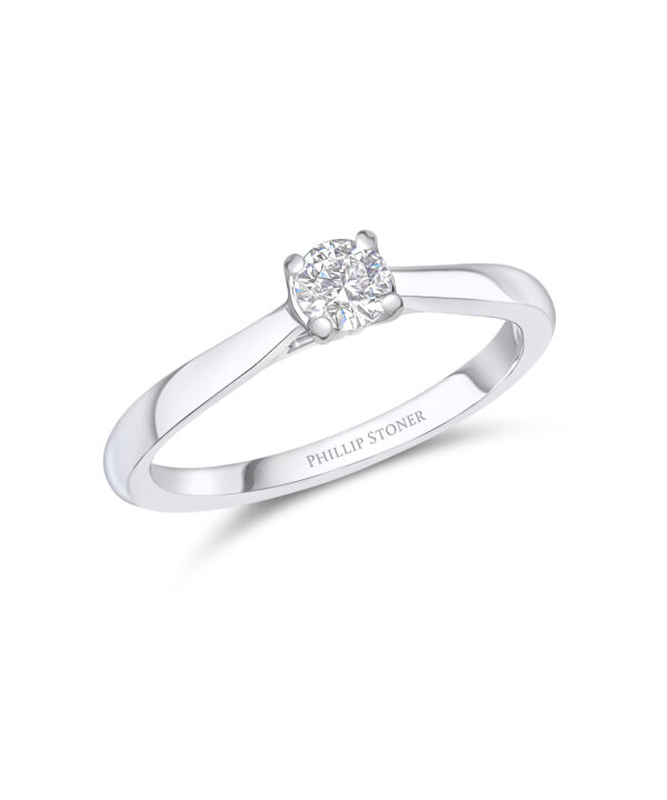 0.20ct E SI Round Brilliant Cut Diamond Solitaire Ring