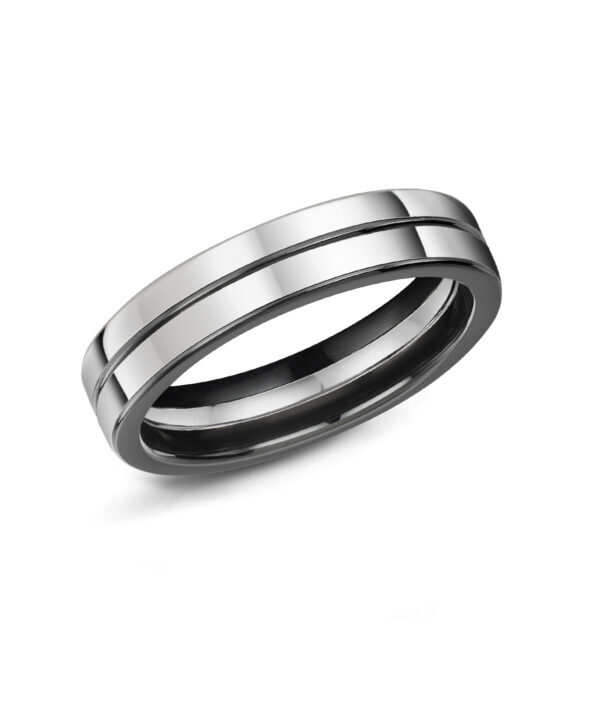 5.5mm Black Zirconium Line Band