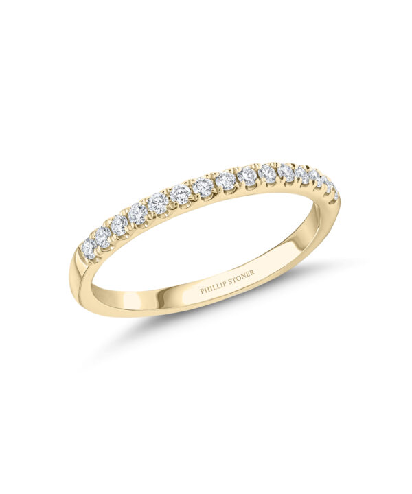 0.22ct Scallop-Set Diamond Band – 18ct Yellow Gold