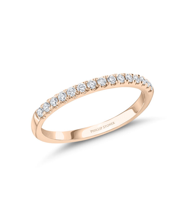 0.22ct Scallop-Set Diamond Band – 18ct Rose Gold