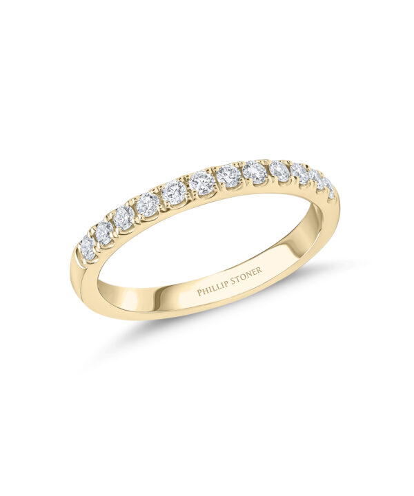 0.33ct Scallop-Set Diamond Band – 18ct Yellow Gold