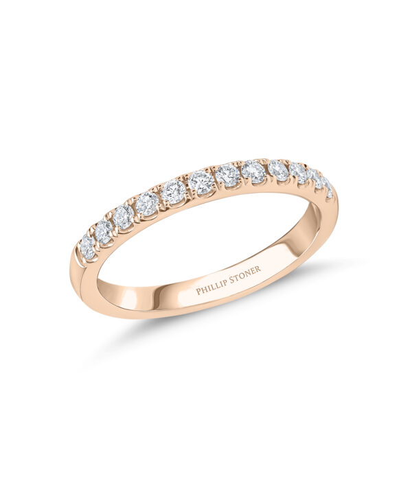 0.33ct Scallop-Set Diamond Band – 18ct Rose Gold