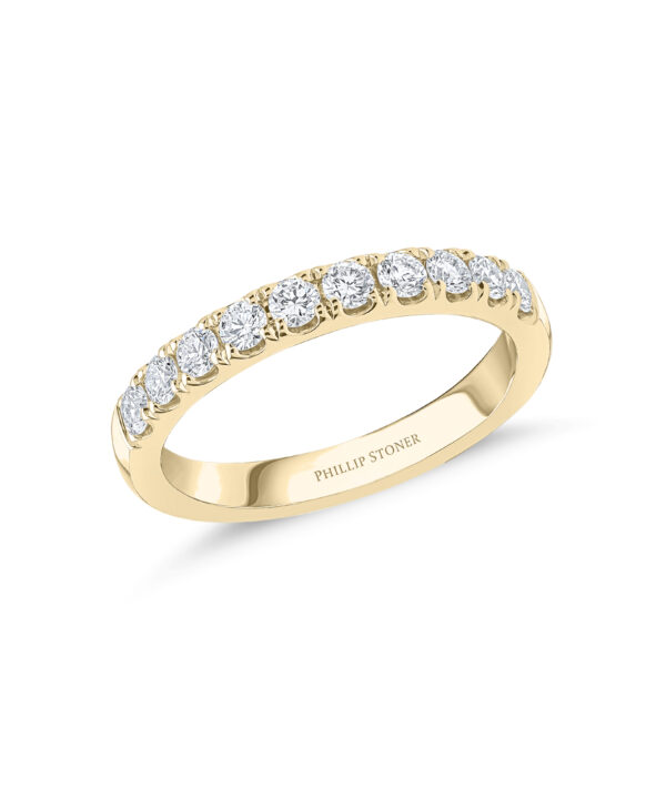 0.53ct Scallop-Set Diamond Band – 18ct Yellow Gold