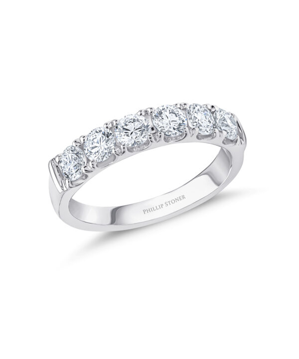 1.13ct Scallop-Set Diamond Band – Platinum