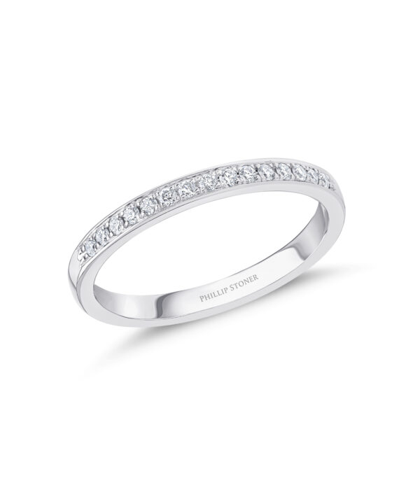 0.15ct Pavé Set Diamond Band – Platinum