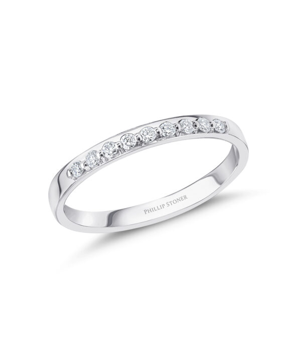 0.14ct Diamond Set Wedding Band – Platinum