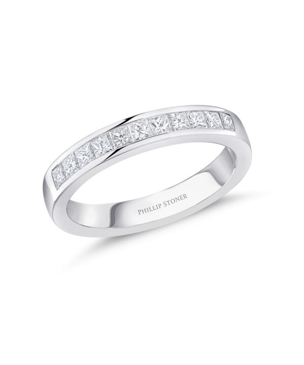 0.50ct Princess Cut Channel Set Diamond Band – Platinum