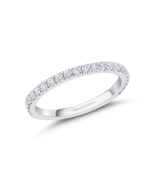 0.40ct Claw Set Round Brilliant Diamond Band – Platinum