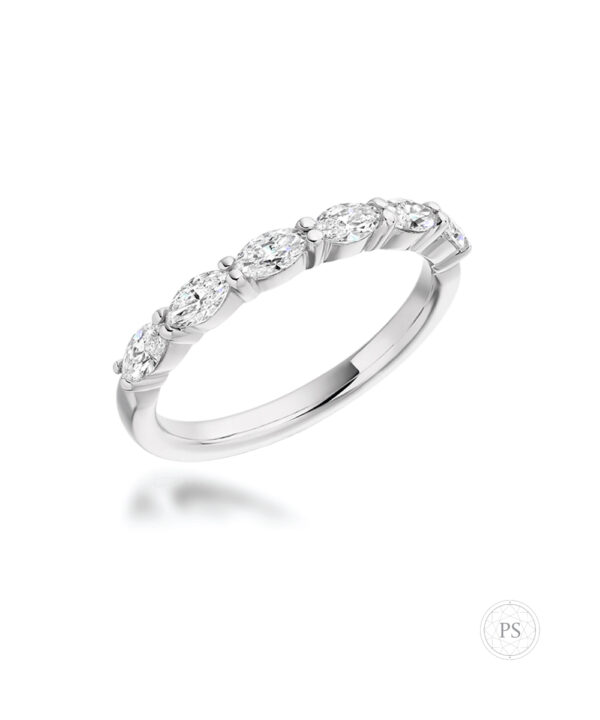 0.60ct Claw Set Marquise Cut Diamond Band