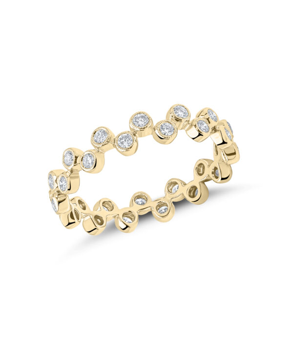 Diamond Zig Zag Stacking Ring