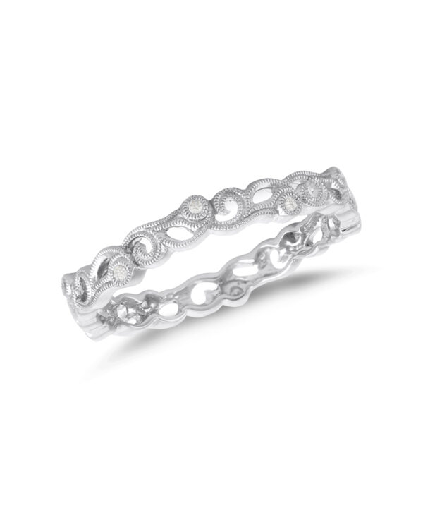 Slim Diamond Vine Band